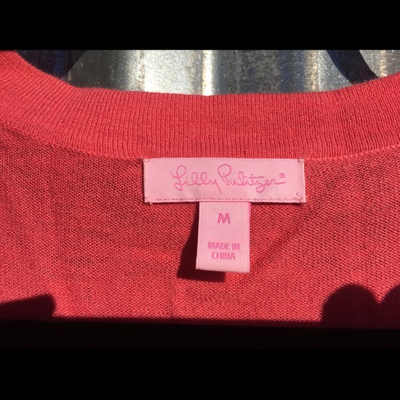Lilly Pulitzer Melody Cardigan,sz S/M, Watermelon - Picture 4 of 6